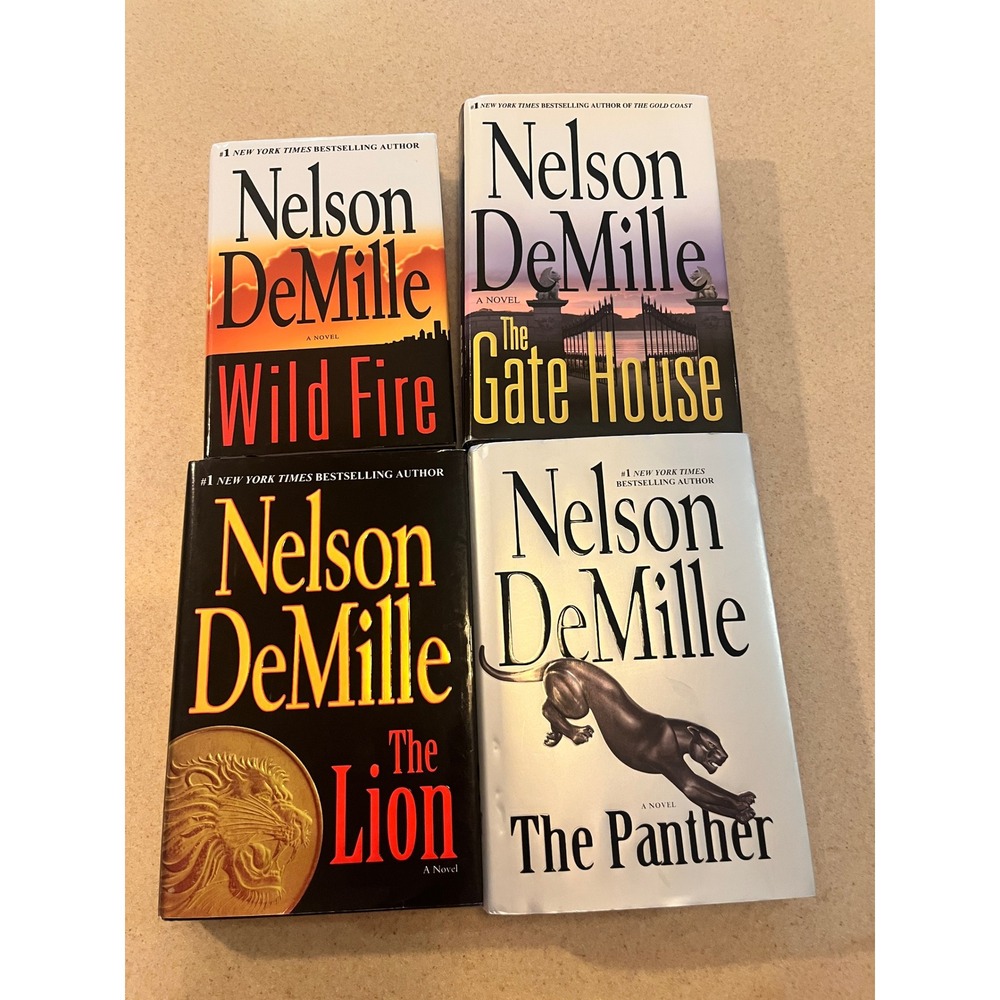 Nelson DeMille John Corey Book Lot 4 Hardcover Wild Fire Gate House Lion Panther